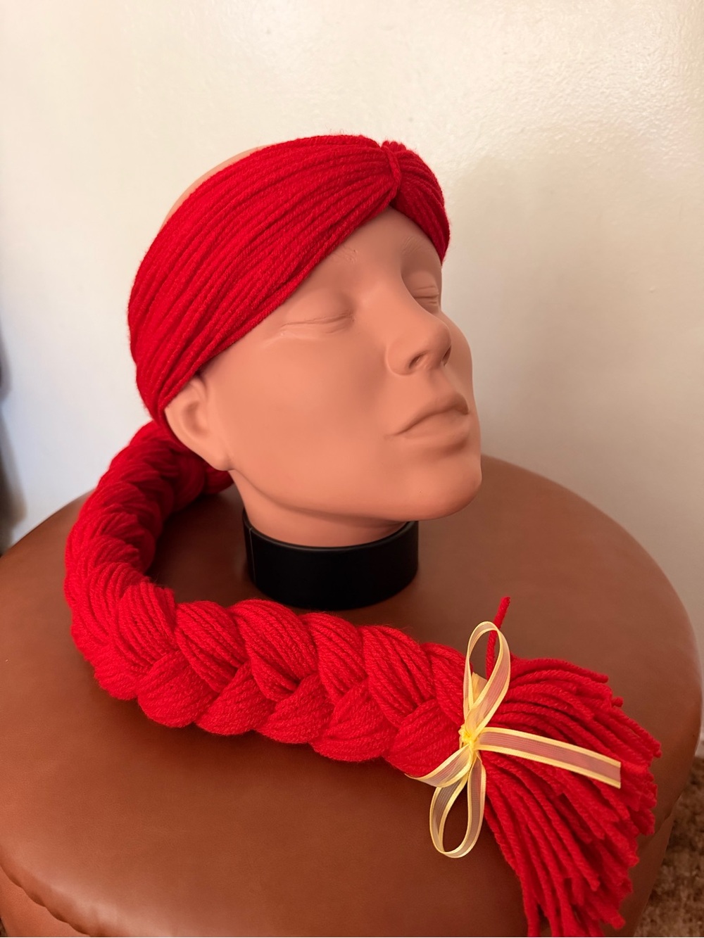 Adult Jessie Toy Story Red Knit Braided Headwrap- Women Accessories
